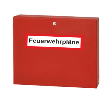Feuerwehrplandepot | FW-Plankasten für Feuerwehrpläne CL1 (für A4 Ordner)